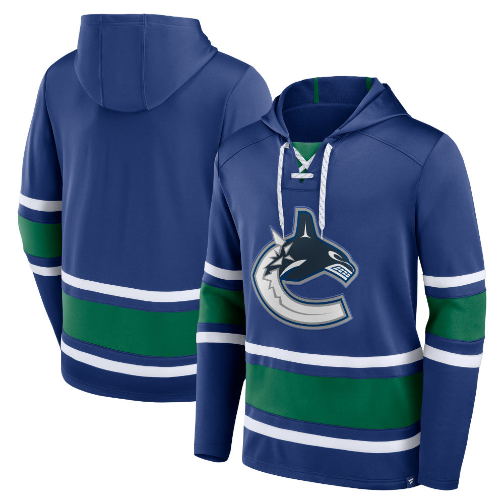 Vancouver Canucks Puck Deep Long Sleeve Pullover Hoodie Blue