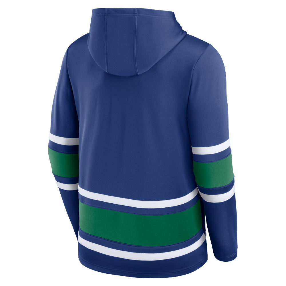 Vancouver Canucks Puck Deep Long Sleeve Pullover Hoodie Blue