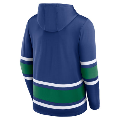 Vancouver Canucks Puck Deep Long Sleeve Pullover Hoodie Blue
