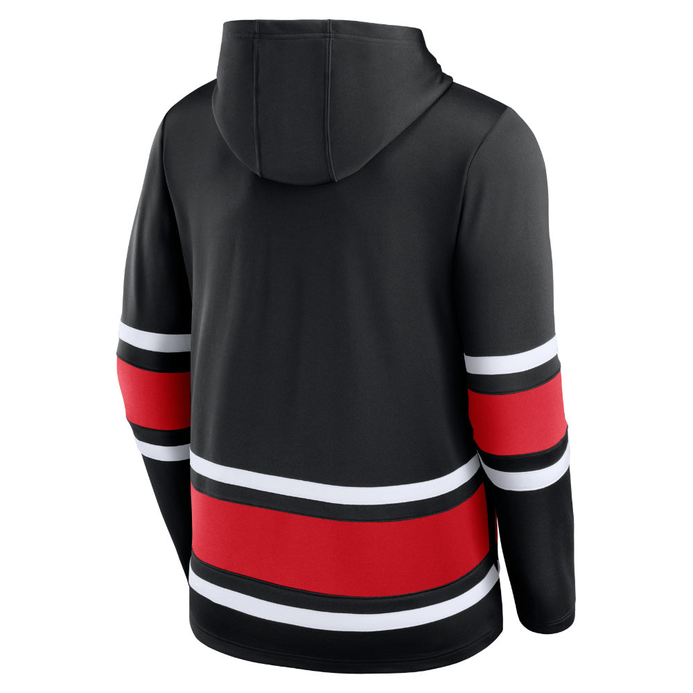 Ottawa Senators Puck Deep Long Sleeve Pullover Hood Black