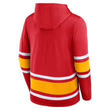 Calgary Flames Puck Deep Long Sleeve Pullover Hoodie Red