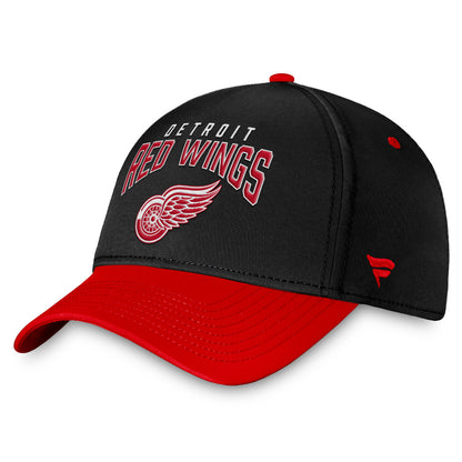 Detroit Red Wings Fundamental Stretch Flex 5 Panel Hat Black
