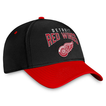 Detroit Red Wings Fundamental Stretch Flex 5 Panel Hat Black