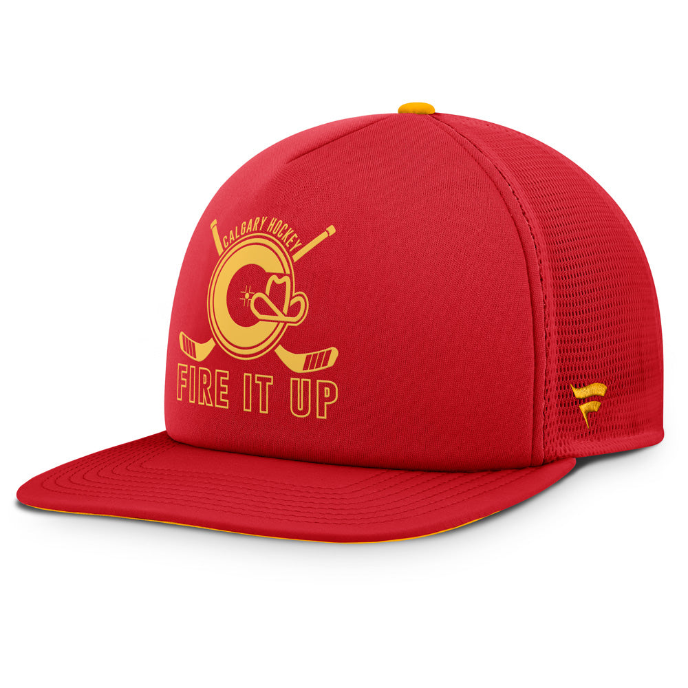 Calgary Flames Flat Brim Snacpback Hat