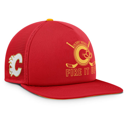 Calgary Flames Flat Brim Snacpback Hat