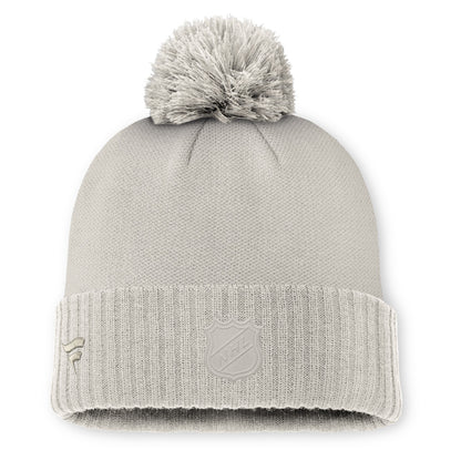 Calgary Flames Acrylic Cuffed Beanie With Pompom