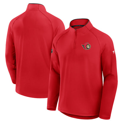 Fanatics Ottawa Senators Authentic Pro Rink Training Red 1/4 Zip