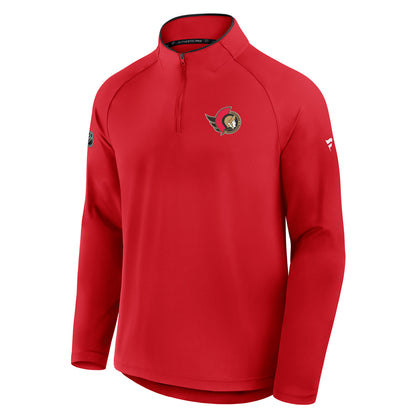 Fanatics Ottawa Senators Authentic Pro Rink Training Red 1/4 Zip
