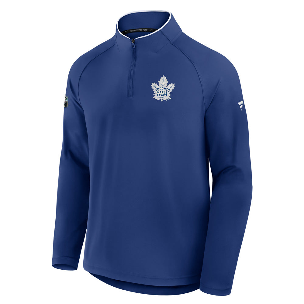 Fanatics Toronto Maple Leafs Authentic Pro Rink Training Blue 1/4 Zip