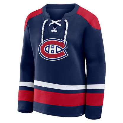 Montreal Canadiens Fleece Lace Up Hoodie