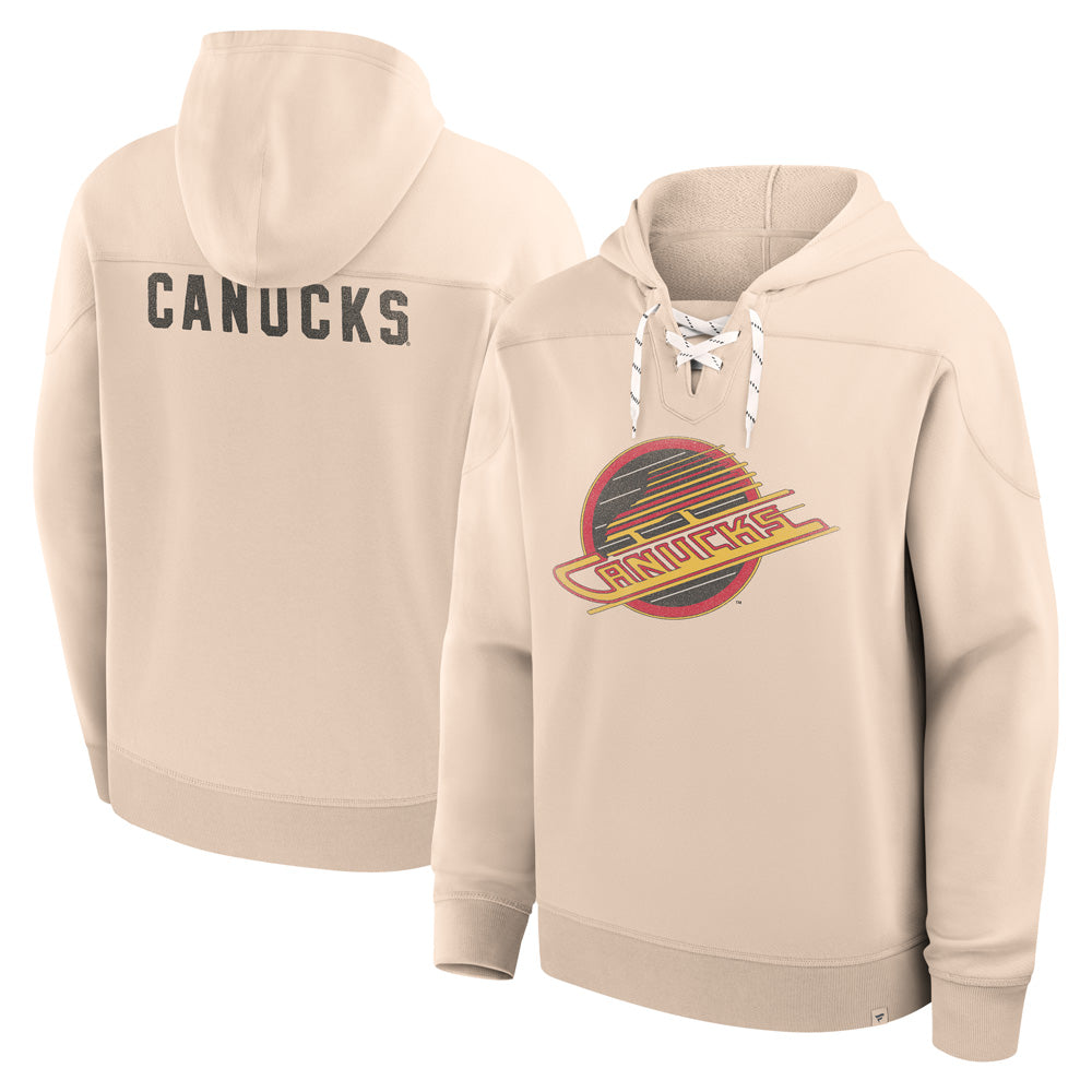 Vancouver Canucks Fleece French Terry Beige Hoodie
