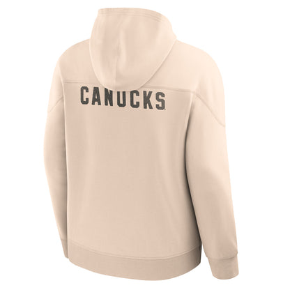 Vancouver Canucks Fleece French Terry Beige Hoodie