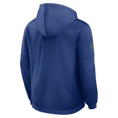 Fanatics Edmonton Oilers Authentic Pro Rink Men's Blue Pullover Hoodie