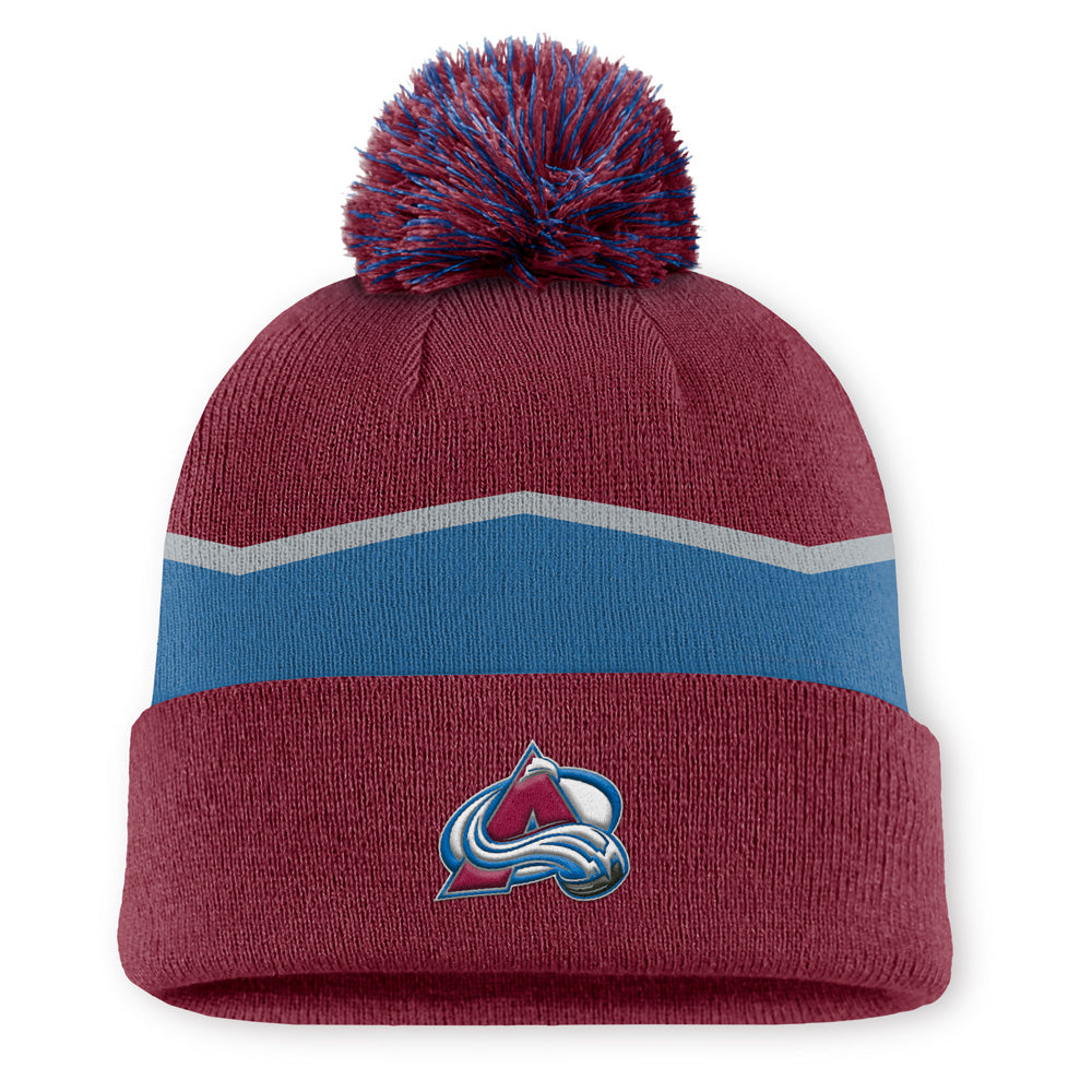 Colorado Avalanche Rink 13 Cuffed Pompom Beanie