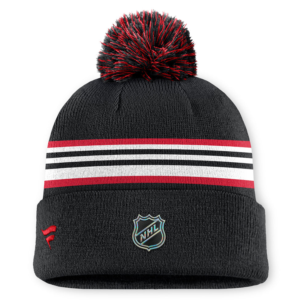 Chicago Blackhawks Rink 13 Cuffed Pompom Beanie