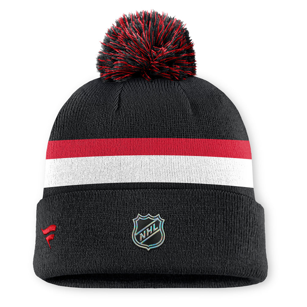Detroit Red Wings Rink 13 Cuffed Pompom Beanie