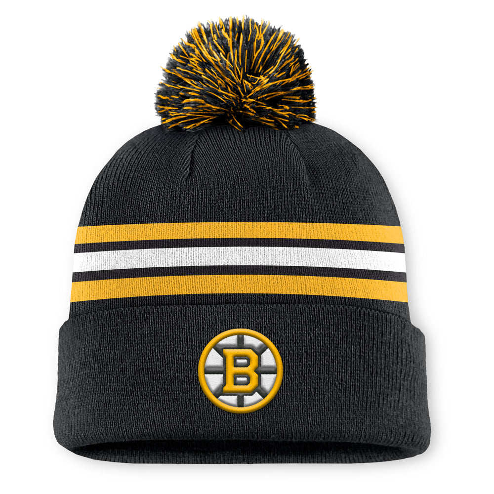 Boston Bruins Rink 13 Cuffed Pompom Beanie