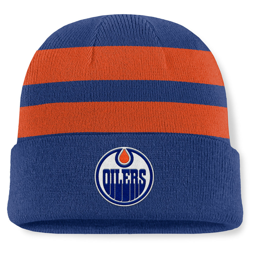Fanatics Edmonton Oilers NHL Swipe Men's Blue Beanie