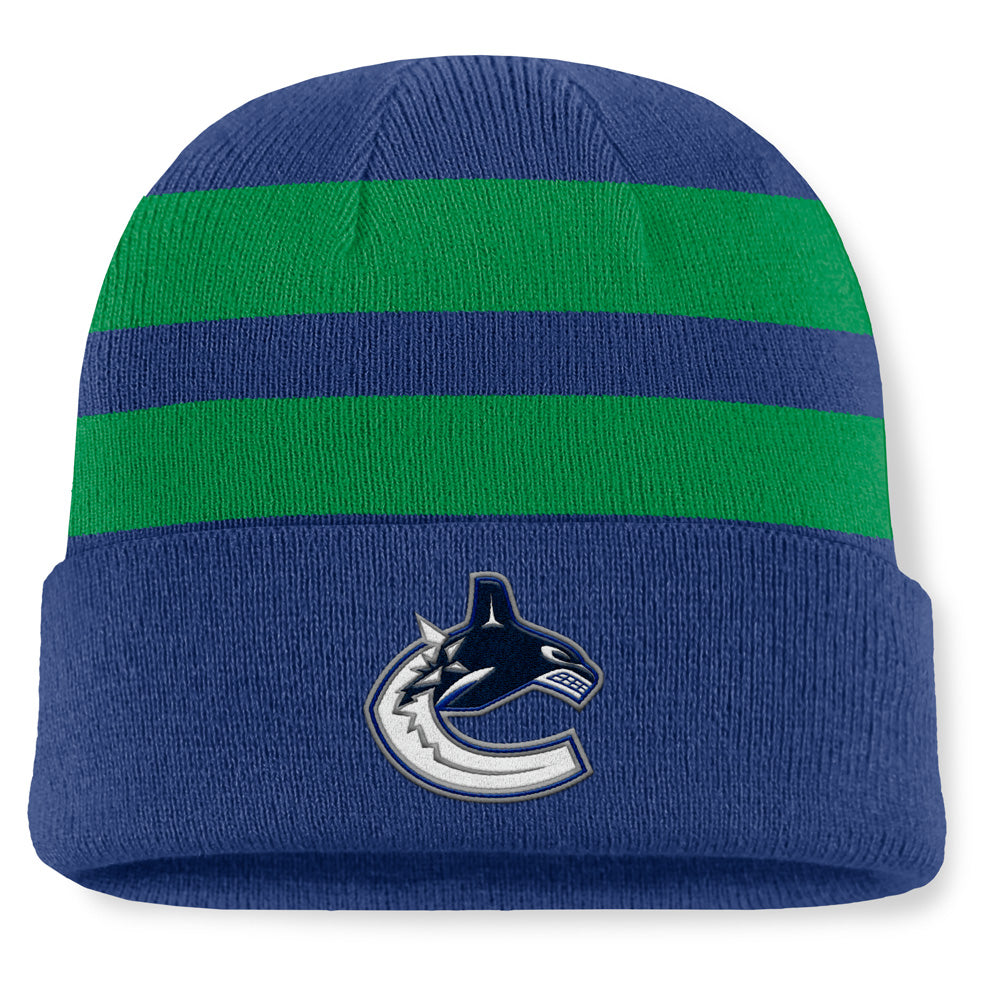 Fanatics Vancouver Canucks NHL Swipe Men's Blue Beanie