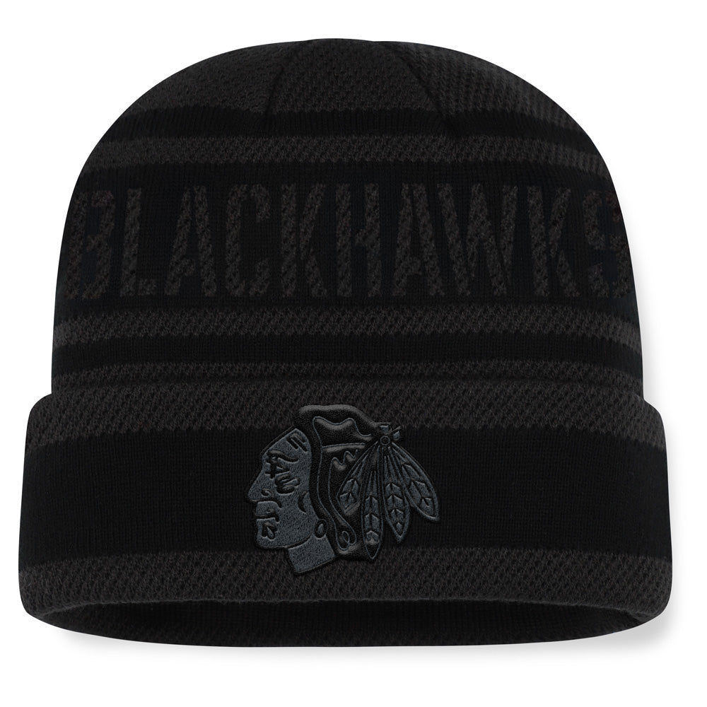 Fanatics Chicago Blackhawks NHL Recon Men's Black Beanie