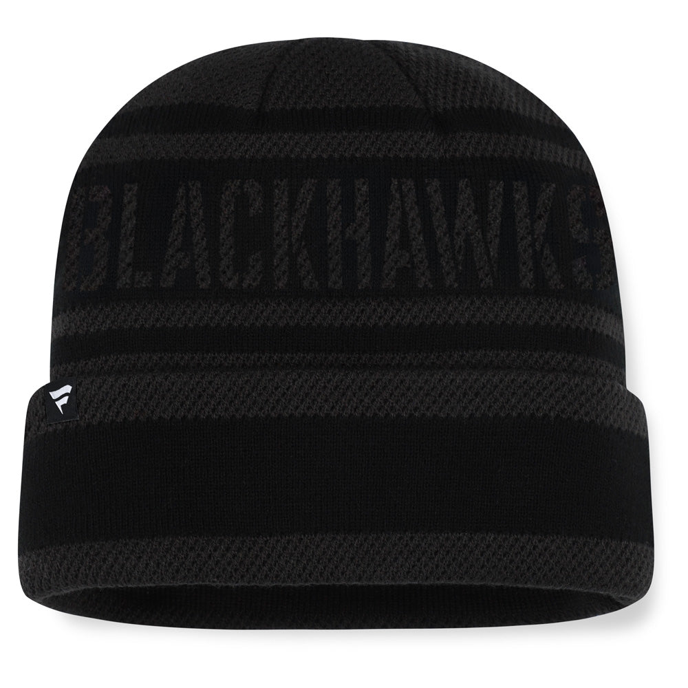 Fanatics Chicago Blackhawks NHL Recon Men's Black Beanie