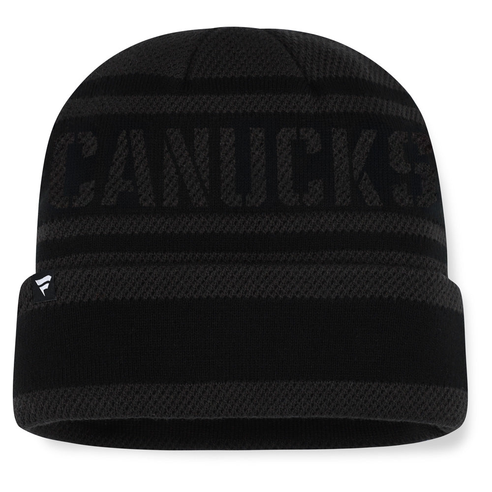 Fanatics Vancouver Canucks NHL Recon Men's Black Beanie