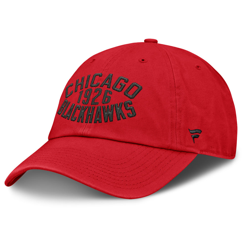 Fanatics Chicago Blackhawks Archer Blue Unstructured Red Hat
