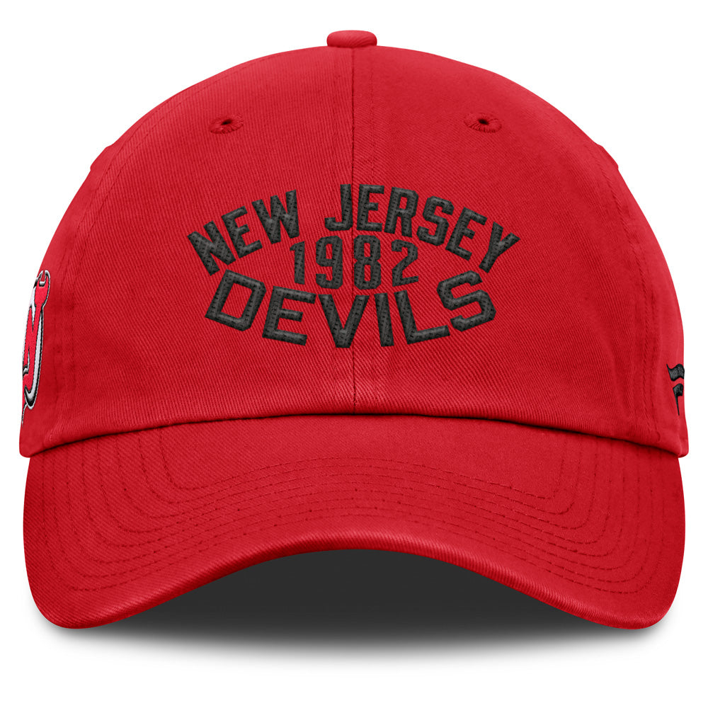 Fanatics New Jersey Devils Archer Blue Unstructured Red Hat