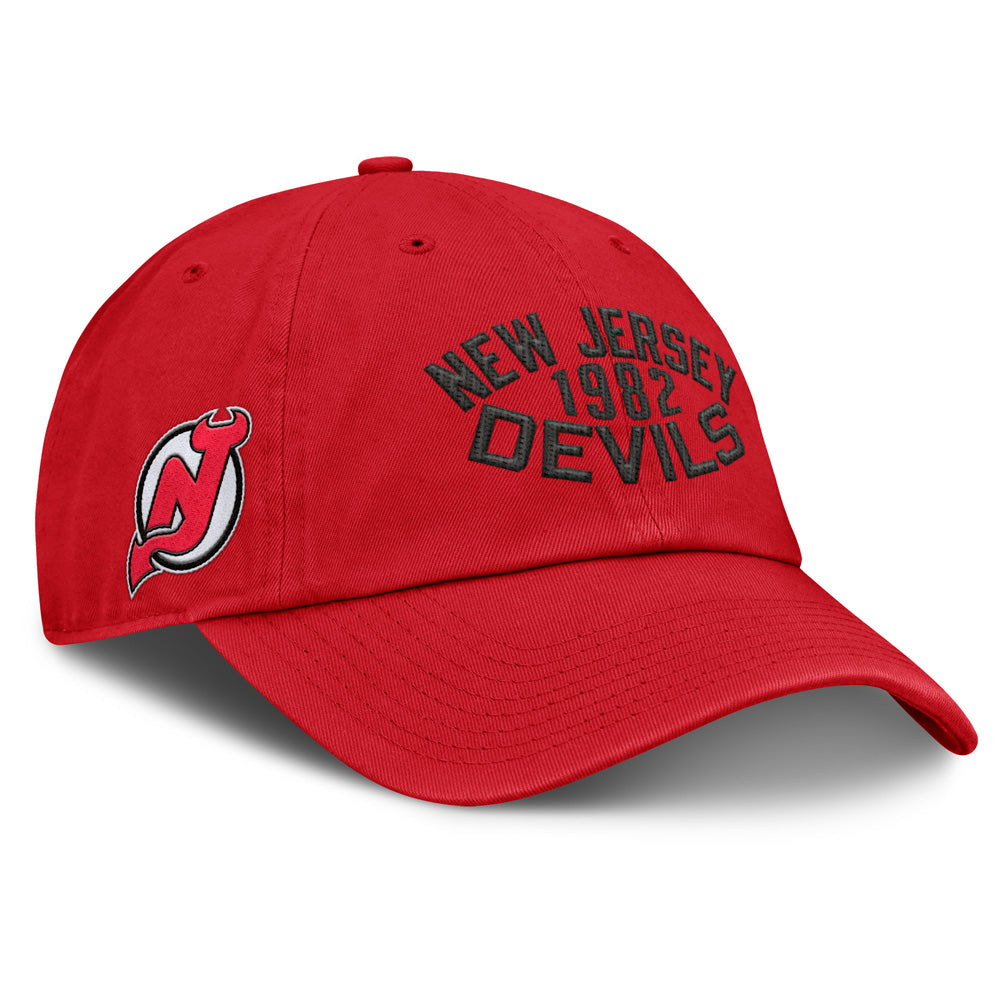 Fanatics New Jersey Devils Archer Blue Unstructured Red Hat