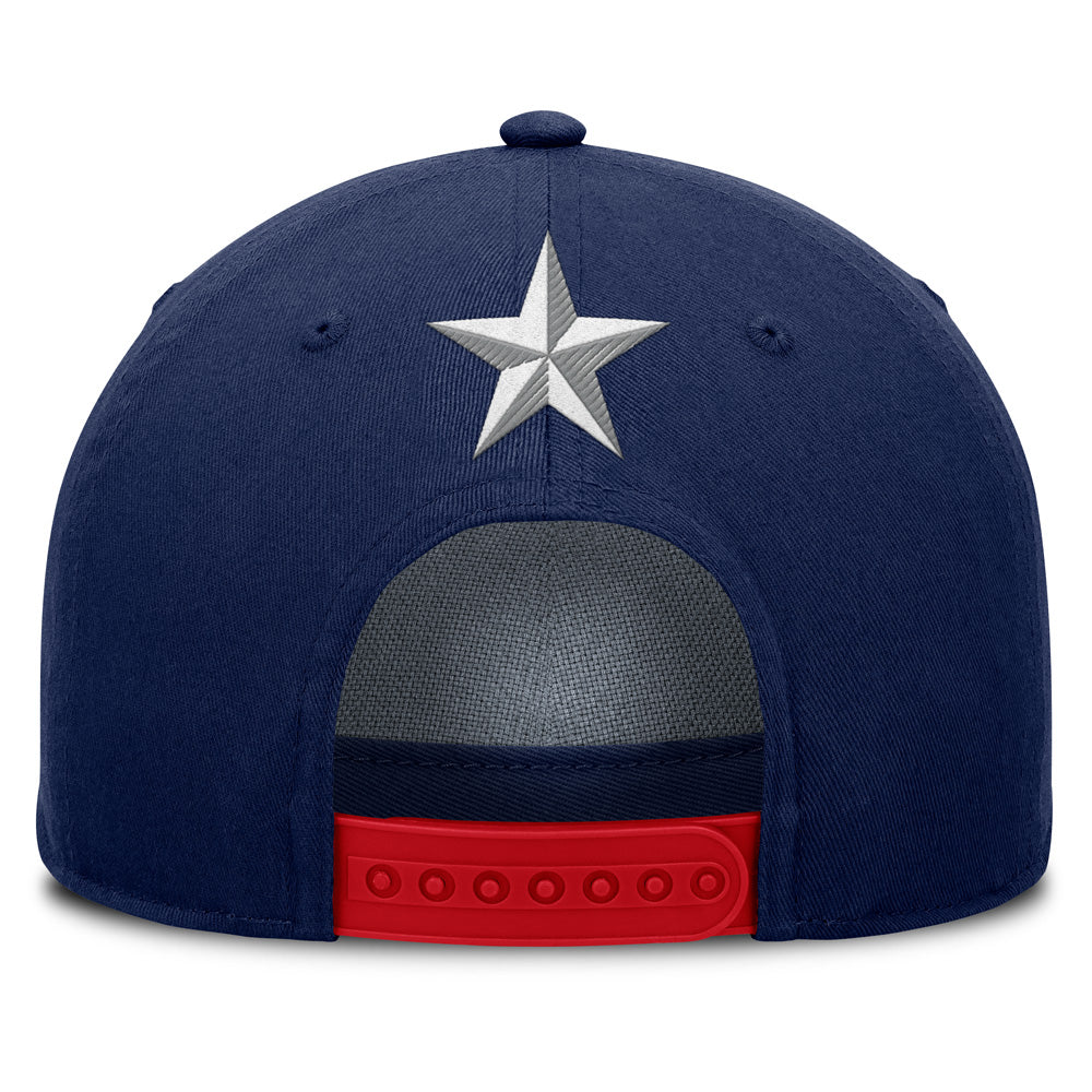 FANATICS 4 NATIONS FACEOFF TEAM USA PINCH PANEL A-FRAME ADULT NAVY ADJUSTABLE HAT