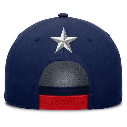 FANATICS 4 NATIONS FACEOFF TEAM USA PINCH PANEL A-FRAME ADULT NAVY ADJUSTABLE HAT