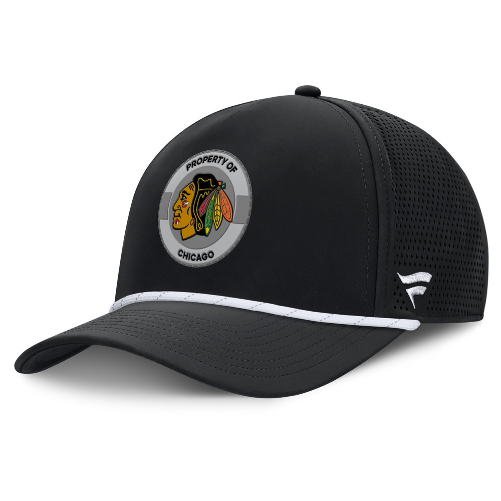 Chicago Blackhawks Rink 1 Adjustable 5 Panel Rope Hat