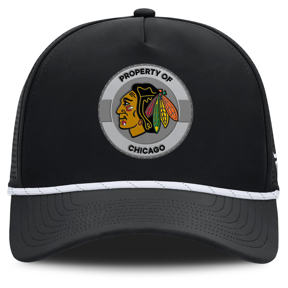 Chicago Blackhawks Rink 1 Adjustable 5 Panel Rope Hat