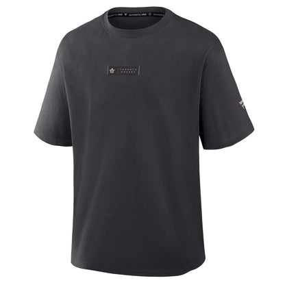 Fanatics Toronto Maple Leafs Authentic Pro Road Heavyweight Men's Black T Shirt