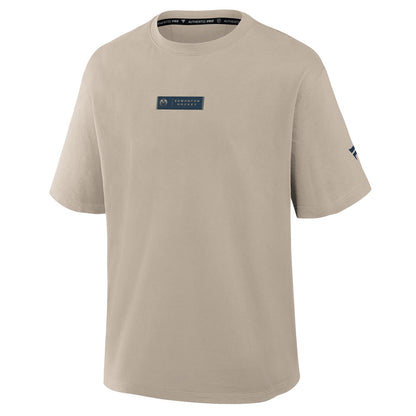Fanatics Edmonton Oilers Authentic Pro Heavyweight Men's Cream T Shirt