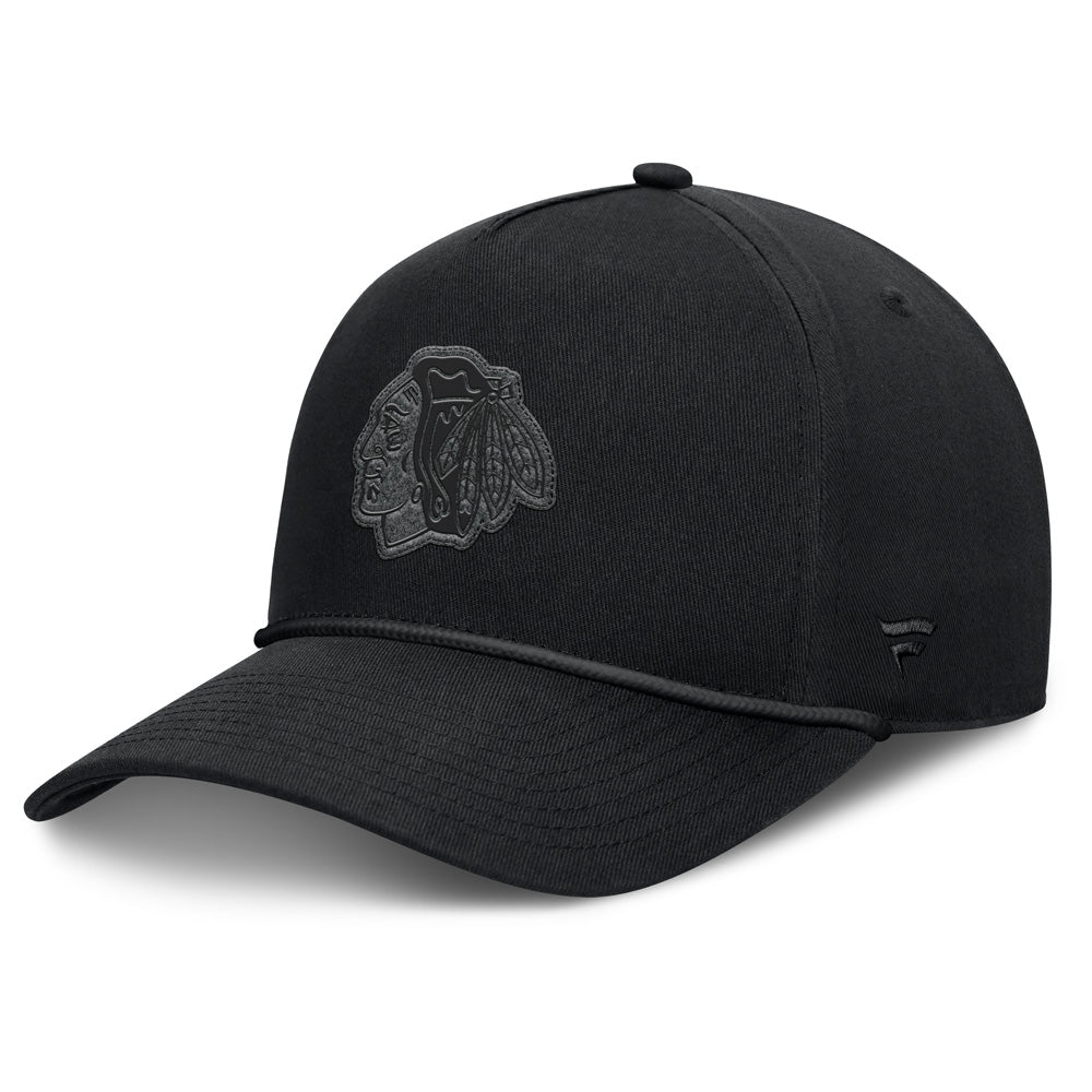 Fanatics Chicago Blackhawks A-Frame Black Snapback Hat