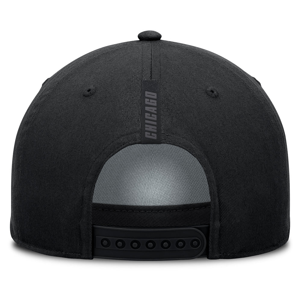 Fanatics Chicago Blackhawks A-Frame Black Snapback Hat