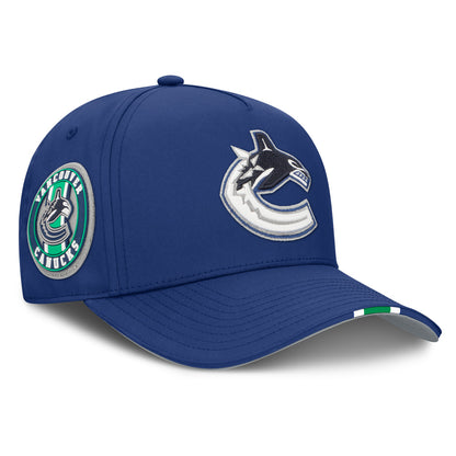 Vancouver Canucks NHL Draft Podium Adjustable Meshback Hat
