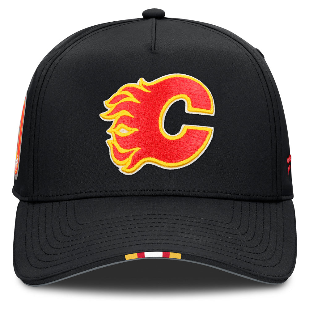 Fanatics Calgary Flames NHL Draft Podium Black Adjustable Hat