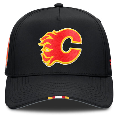 Fanatics Calgary Flames NHL Draft Podium Black Adjustable Hat