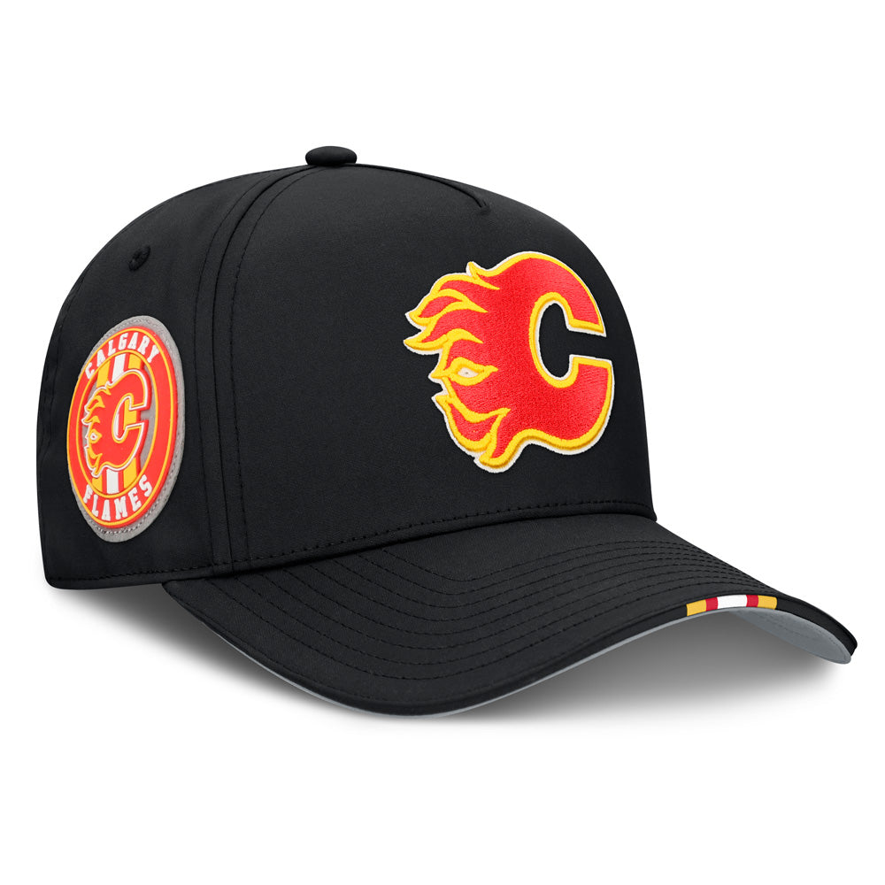 Fanatics Calgary Flames NHL Draft Podium Black Adjustable Hat