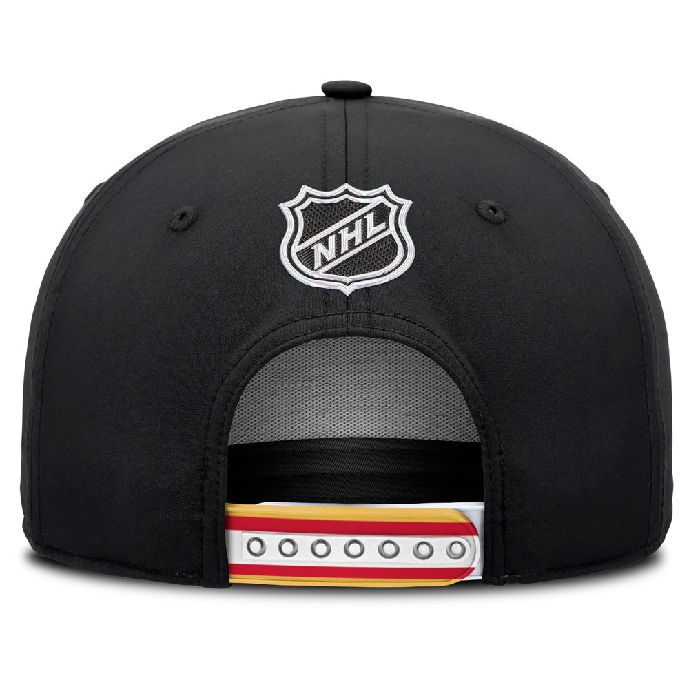 Fanatics Calgary Flames NHL Draft Podium Black Adjustable Hat