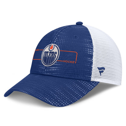 Fanatics Edmonton Oilers Authentic Pro Rink 2 Blue Trucker Hat