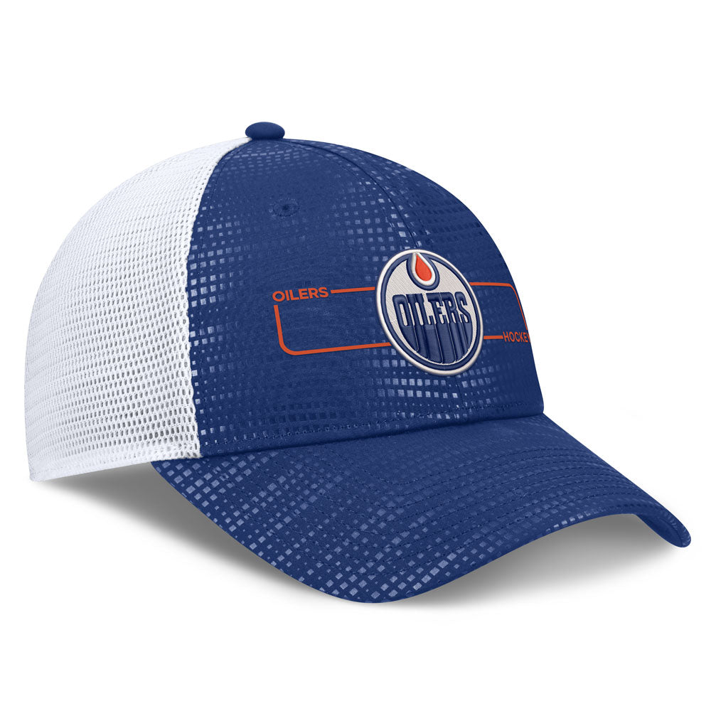 Fanatics Edmonton Oilers Authentic Pro Rink 2 Blue Trucker Hat