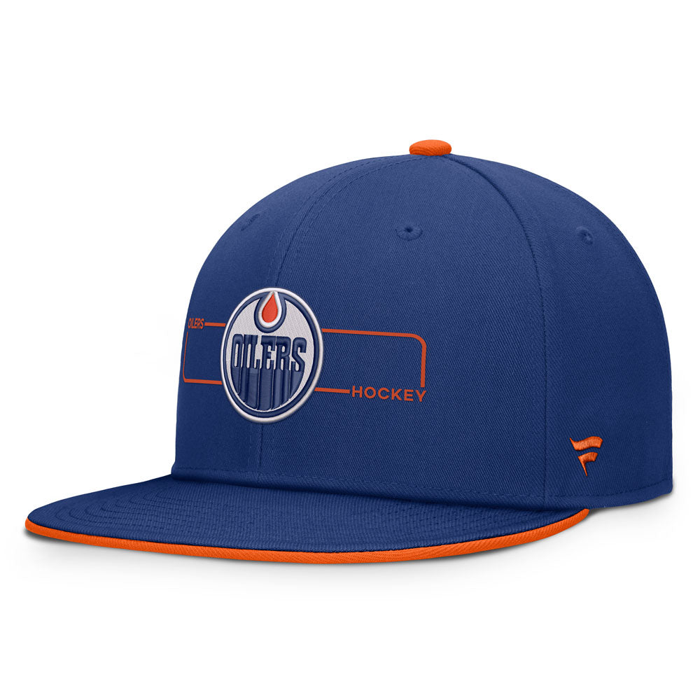 Fanatics Edmonton Oilers Authentic Pro Rink 3 Blue Snapback Hat