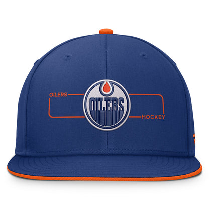 Fanatics Edmonton Oilers Authentic Pro Rink 3 Blue Snapback Hat