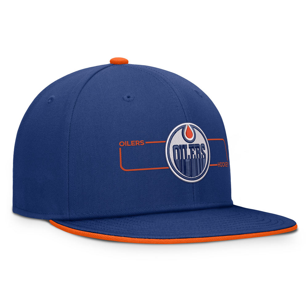 Fanatics Edmonton Oilers Authentic Pro Rink 3 Blue Snapback Hat