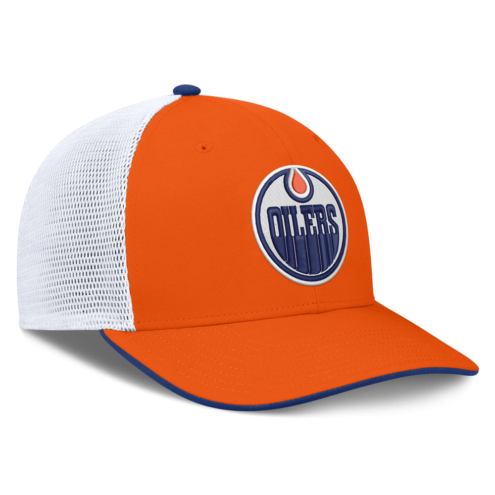 Fanatics Edmonton Oilers Authentic Pro Rink 5 Adjustable Orange Hat