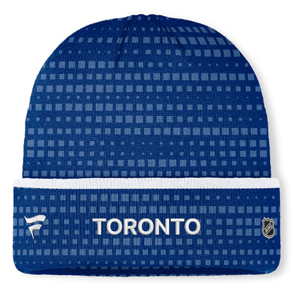 Fanatics Toronto Maple Leafs Authentic Pro Rink 9 Cuffed Blue Beanie