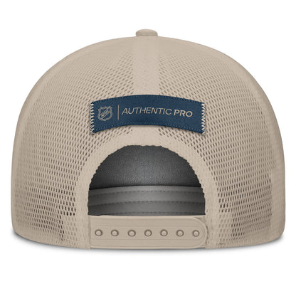 Fanatics Edmonton Oilers Authentic Pro Road 3 Utopia Cream Hat